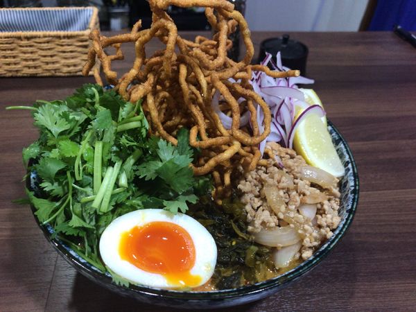 「カオJIRO1100円（辛く）・極太麺に変更」@Curry ＆ Noodle Thai Gingerの写真