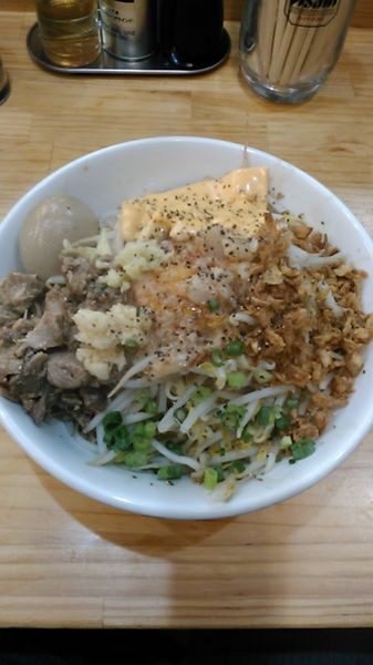 「まぜそば　にんにく・しょうが少なめ　ラーパス　味玉」@宮二郎の写真
