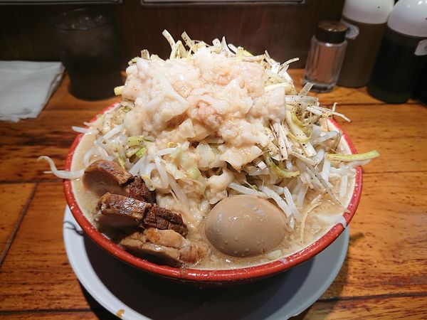 「ねぎらーめん910円+味たま100円」@らーめん バリ男 新橋本店の写真