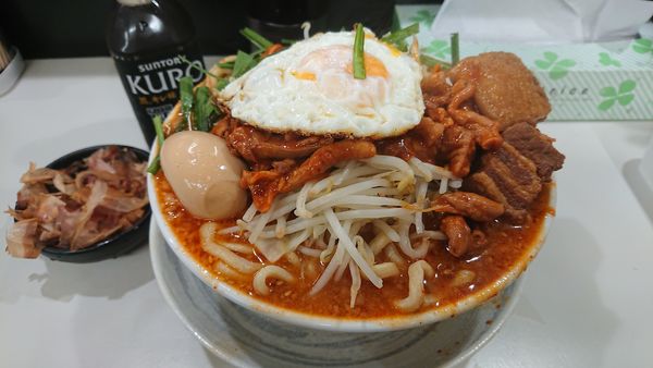 「チゲ鍋風ﾎﾙﾓﾝﾗｰﾒﾝ1130円+他」@ラーメン 富次郎 堀町店の写真