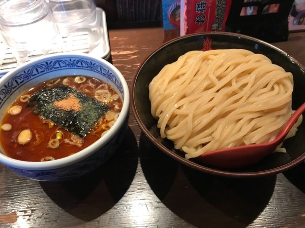 「辛つけ麺」@つけ麺専門店 三田製麺所 阿倍野店の写真