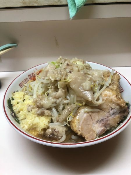 「小ラーメン(ニンニクマシマシアブラマシマシ辛いやつ)」@ラーメン豚五里羅Ⅲ 信州旅情編の写真