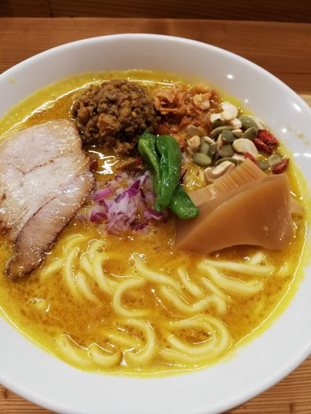 「鶏白湯withパンプキンらーめん(限定)」@らーめん いつ樹 本店の写真