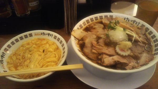 「味噌肉そば+玉子飯」@NEW OLD STYLE 肉そば けいすけの写真