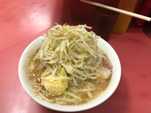 「小ラーメン 野菜 ニンニク からめ」@ラーメン二郎 ひばりヶ丘駅前店の写真