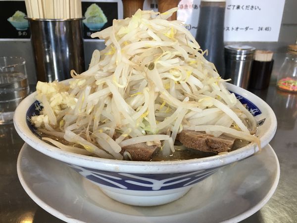 「塩らーめん中盛 ヤサイニンニク」@ラーメン大 堀切店の写真