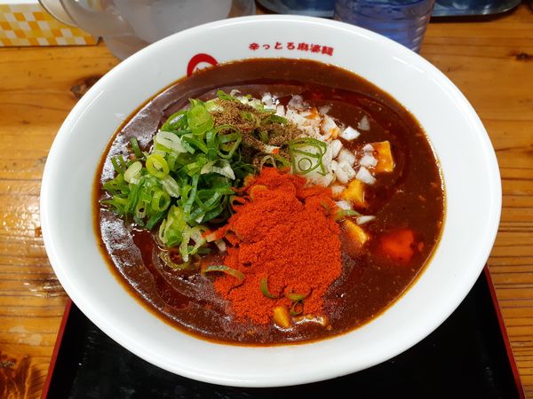 「辛っとろ麻婆麺、大盛、辛さ3」@辛っとろ麻婆麺 あかずきんの写真