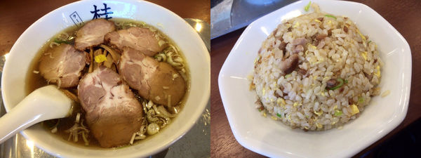 「チャーシューメン(小) 950円 ＋ 半チャーハン 350円」@煮干しだし醤油ラーメン 桂の写真