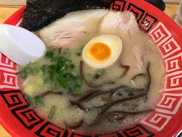 「元祖豚骨ラーメン 750円 硬め」@中るラーメン 京都木屋町店の写真