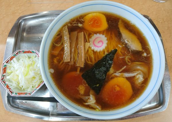 「玉子入りそば(玉1)＋ねぎ」@一ノ割大勝軒の写真