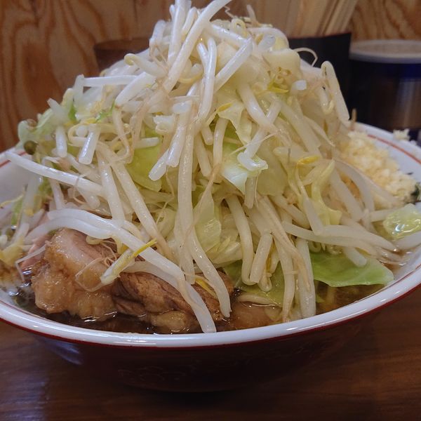 「大豚900円（ヤサイニンニク）」@ラーメン二郎 前橋千代田町店の写真