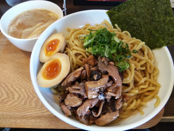 「【限定】三種のきのこ味噌つけ麺（大盛）※冷もり　＋味玉：㋚券」@ぶしもりや めんめんの写真