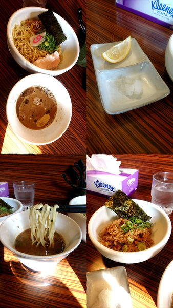 「『秋刀魚だしつけめん+秋刀鮪出汁ミニ炊込みご飯(￥850+1」@秋刀鮪だし 宣久の写真