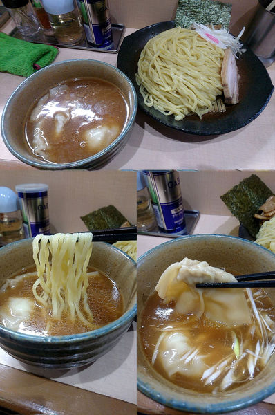 「『魚介醤油つけめん 中盛+ワンタン(￥790+200)』」@らーめんつけめん たつみの写真