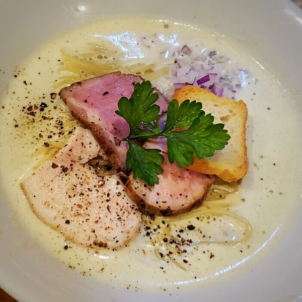 「帆立と牡蠣白湯SOBA ９００円」@中華そば 先崎の写真