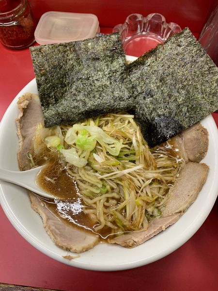 「ネギチャーシューメン1000円+半ライス150円。」@ラーメン子安の写真