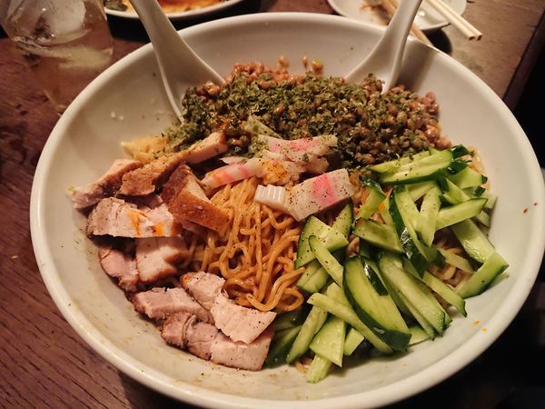 「納豆油そば(三人前スペシャル)＋他いろいろ」@三幸の写真