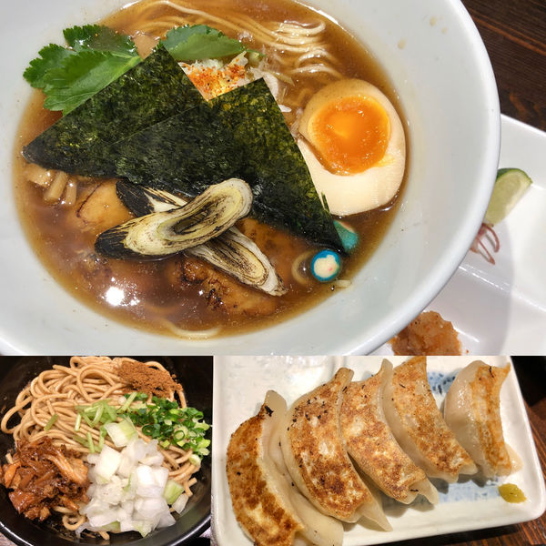 「【限定10杯】秋味＋和え玉＋餃子」@麺や 蒼 AOIの写真