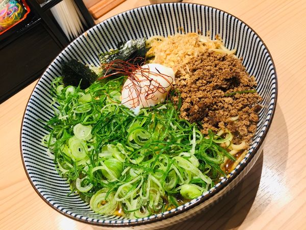 「九条葱まぜそば」@鯛塩そば灯花 本店の写真