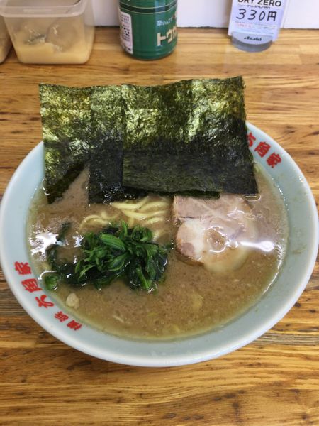 「ラーメン＋ホウレンソウ＋ライス」@六角家 本店の写真