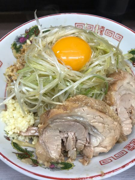 「小汁なし　ネギ」@ラーメン二郎 横浜関内店の写真