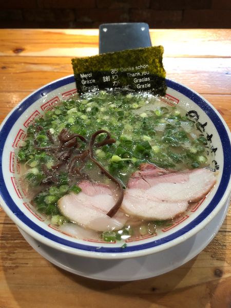 「ねぎらーめん＋替え玉」@博多長浜らーめん 田中商店の写真