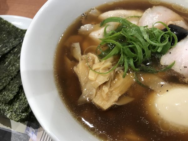 「特製醤油Soba 1,220円 海苔 (無料)」@らあめん花月嵐 アリオ北砂店の写真