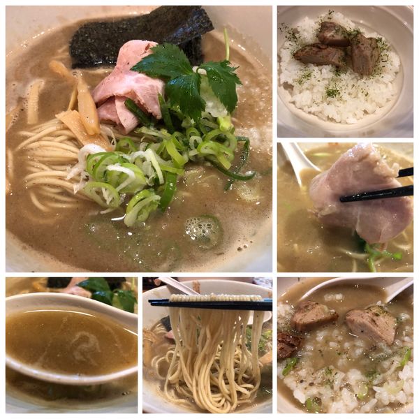 「【限定】背脂煮干そば 追い飯付き 1000円」@麺屋 ひな多の写真