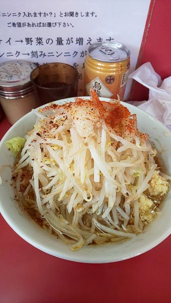 「半分➕ニンニク➕ヤサイ➕アブラ」@ラーメン二郎 小岩店の写真