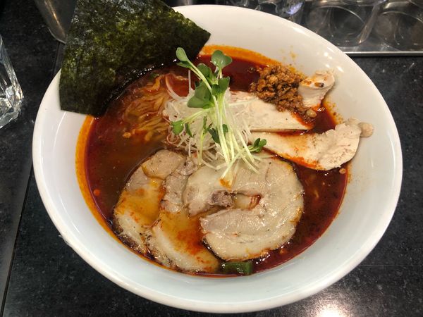 「肉辛そば 1020円」@麺屋どうげんぼうずの写真