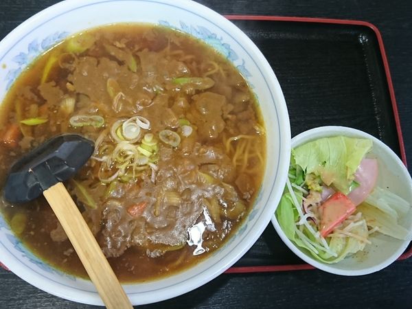 「カレーラーメン ￥600」@万久屋の写真