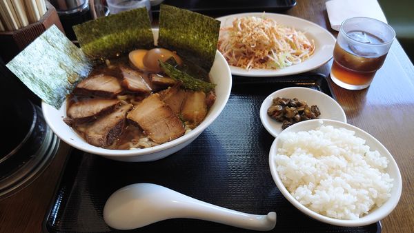 「ねぎちゃーしゅうめん、味付玉子、のり」@会津喜多方ラーメン 蔵太鼓 茨城麻生店の写真