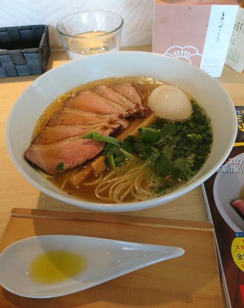 「鴨そば 煮玉子 ラーパス大盛」@支那そば まるこうの写真