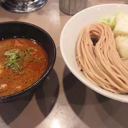 海老つけ麺味玉　大盛