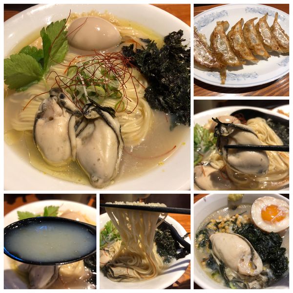 「【限定】牡蠣塩そば 880円茶漬けセット120円餃子400円」@麺屋 真心の写真