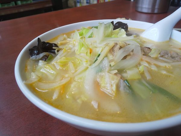 「#塩味タンメン #半チャーハン #850円」@中山菜館の写真