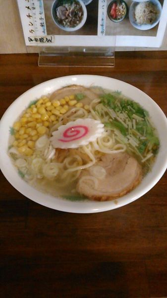 「ラーメン（塩）　ラーパス　コーン」@ラーメン雅の写真