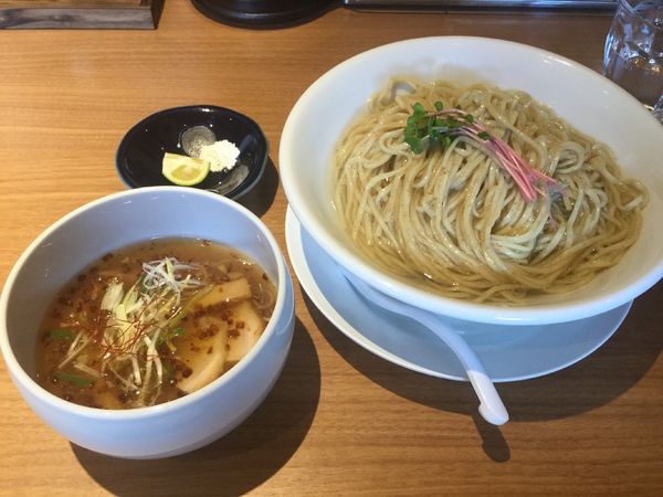 「羅臼昆布水のつけ麺・塩(¥900)」@麺屋 㐂八の写真