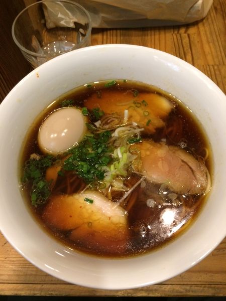 「しもふり中華そば750円➕味玉100円」@麺屋KABOちゃんの写真