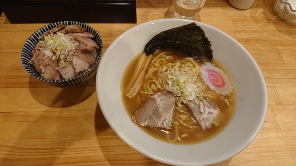 「中華そばセット1100」@中華そばつけ麺 永福の写真