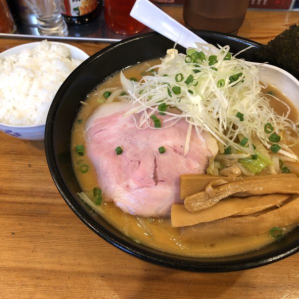 「特濃味噌らーめん  ランチサービスライス」@竹麓輔らーめん創作工房の写真