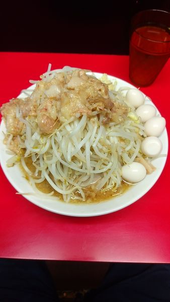「ﾗｰﾒﾝ(並)(ﾔｻｲ、ﾆﾝﾆｸ、ｱﾌﾞﾗ)、ｳｽﾞﾗ」@ラーメンハイキックの写真