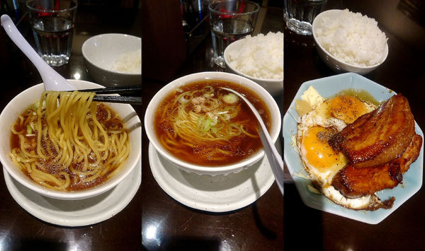 「チャーシューエッグ定食+定食限定 ミニラーメン」@新潟長岡らぁめん 安ざわ食堂の写真