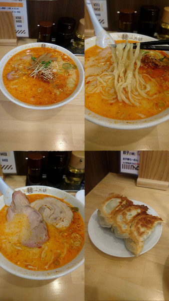 「ごまラー油らーめん+吊るし焼きチャーシュー1枚+餃子3個」@一乃胡の写真