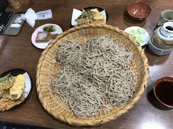 「そば盛り6合　野菜天ぷら　本ワサビ」@いづるやの写真