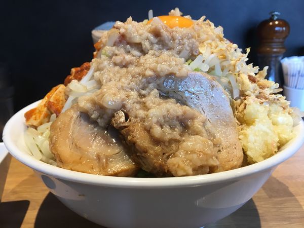 「汁なし 中(全マシ)+マーボー+カレー」@トランキーロ！の写真