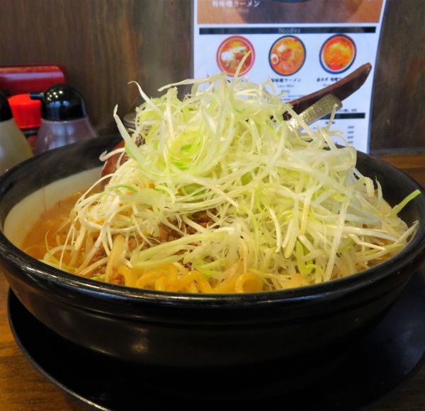 「味噌＋白ネギ（920円）」@味噌ラーメン専門店 日月堂 三郷店の写真