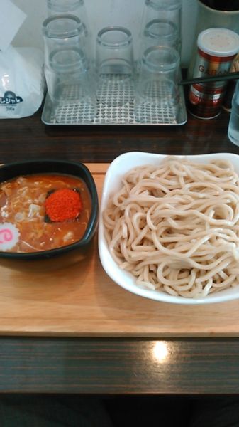 「辛カレーもりそば　ラーパス　味玉」@中華そば・もりそば 順風の写真