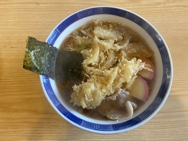 「天ぷら中華そば670円+炒飯530円」@まつ若の写真