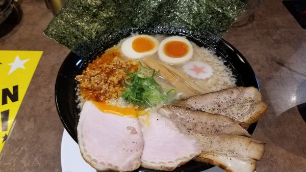 「スペシャル　ばりこて赤　鬼脂トッピング」@おおぼし 松本桐店の写真